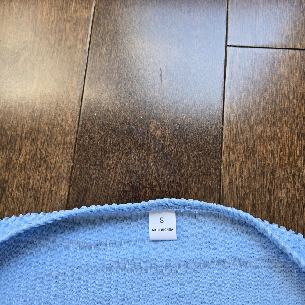 Powder Blue Ribbed Bikini Set - Picture 8 of 8